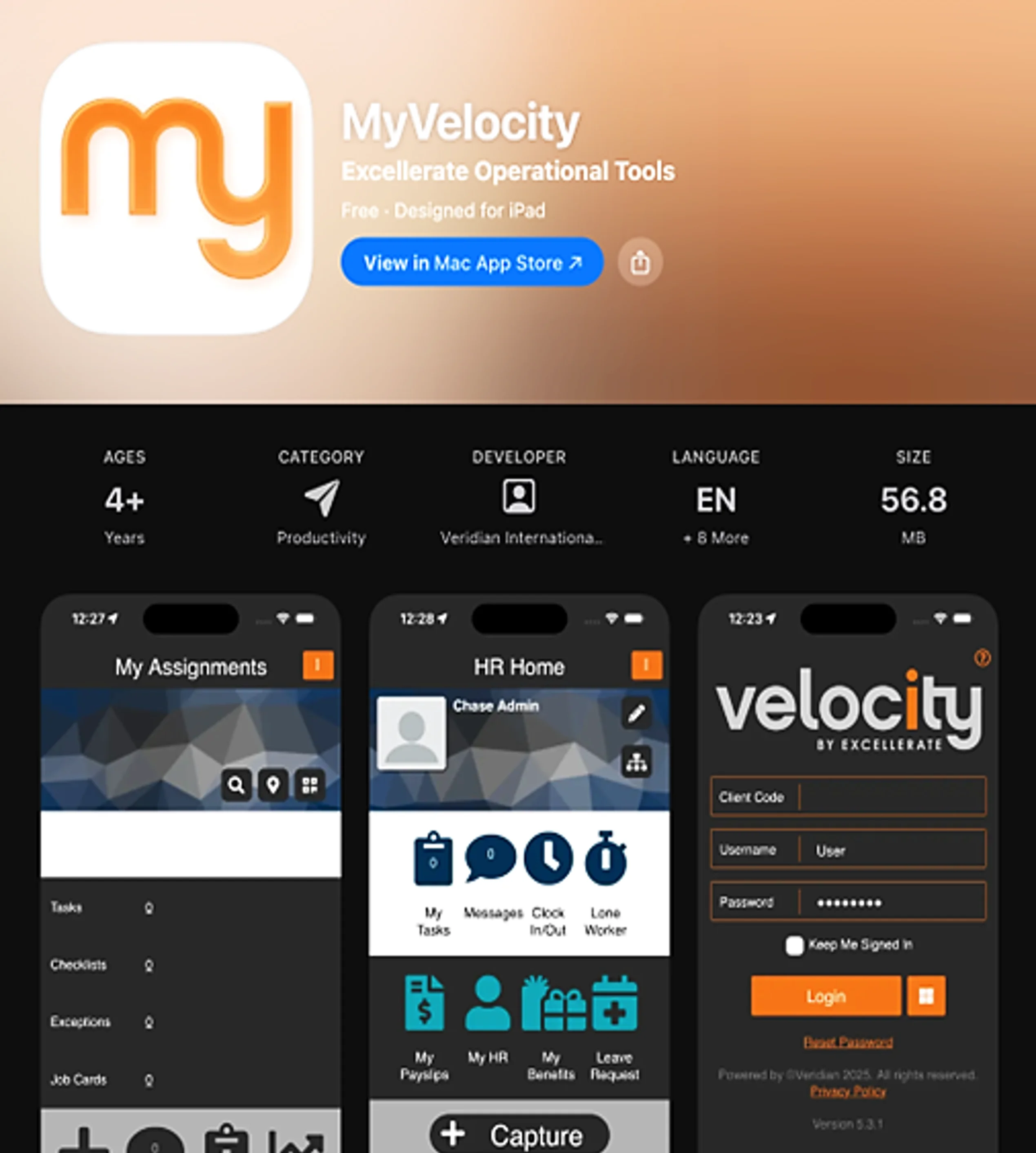 MyVelocity app
